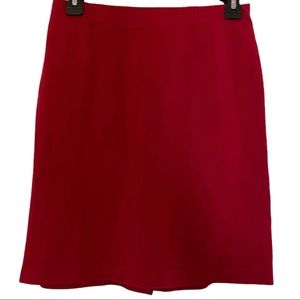 J. Jill Red Stretch Pencil Skirt Size XS